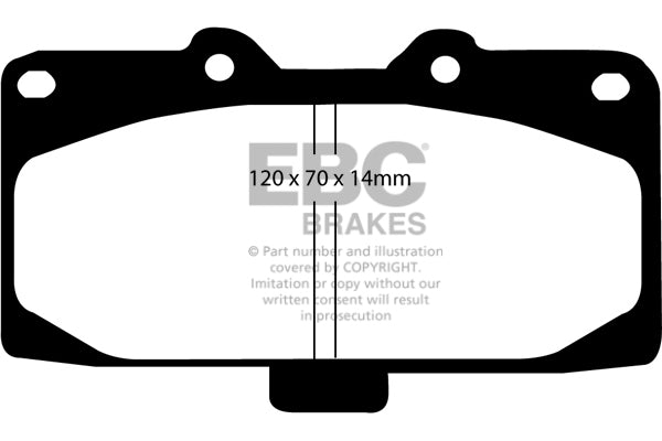 Pastiglie Freni EBC Ultimax Anteriore NISSAN 180SX 2 Cv 137 dal 1991 al 1999 Pinza Sumitomo Diametro disco 0mm