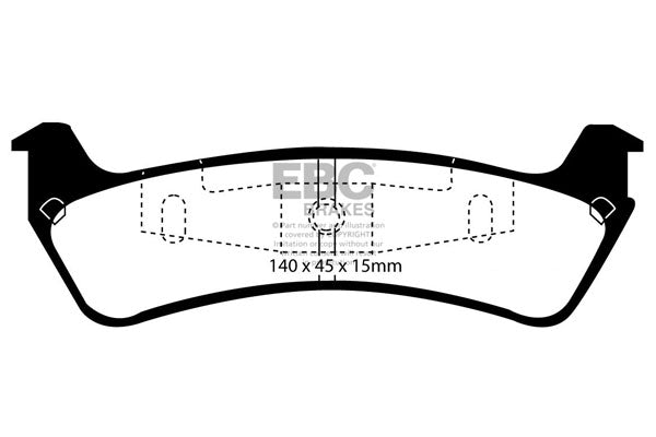 Pastiglie Freni EBC Ultimax Posteriore FORD Explorer (UK) 4.0 Cv  dal 1997 al 2001 Pinza  Diametro disco 285mm