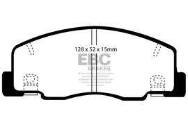 Pastiglie Freni EBC Ultimax Anteriore TOYOTA Estima 2.4 Cv  dal 1996 al 2000 Pinza  Diametro disco 278mm