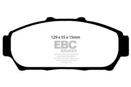 Pastiglie Freni EBC Ultimax Anteriore HONDA Integra (Not UK) DB6 1.6 Cv  dal 1995 al 2001 Pinza  Diametro disco 0mm