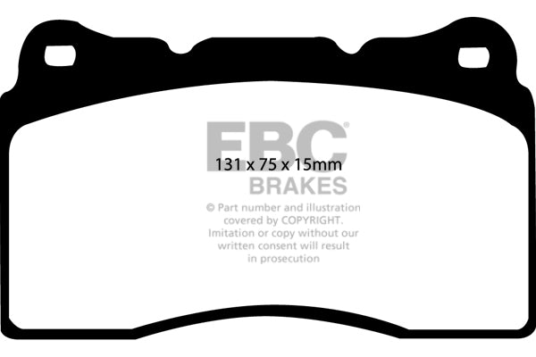 Pastiglie Freni EBC Ultimax Anteriore VOLVO S60 (Mk1) 2.5 Turbo R Cv  dal 2003 al 2005 Pinza Brembo Diametro disco 330mm