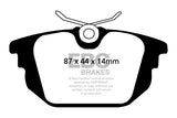 Pastiglie Freni EBC Ultimax Posteriore FIAT Barchetta 1.8 Cv  dal 1999 al 2005 Pinza Girling/TRW Diametro disco 240mm