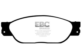 Pastiglie Freni EBC Ultimax Anteriore FORD Thunderbird 3.9 Cv  dal 2001 al 2005 Pinza Girling/TRW Diametro disco 300mm