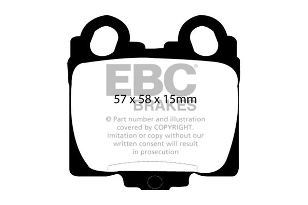 Pastiglie Freni EBC Ultimax Posteriore TOYOTA Altezza GXE10 2 Cv  dal 1998 al 2001 Pinza  Diametro disco 0mm