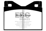 Pastiglie Freni EBC Ultimax Anteriore AUDI 100 1.6 Cv  dal 1969 al 1972 Pinza ATE Diametro disco 291mm