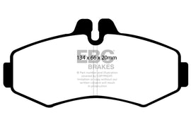 Pastiglie Freni EBC Ultimax Anteriore MERCEDES-BENZ Classe V V200  Cv  dal 1998 al 2002 Pinza Bosch Diametro disco 276mm