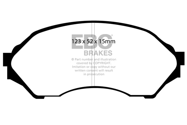 Pastiglie Freni EBC Ultimax Anteriore MAZDA 323 1.3 Cv  dal 1998 al 2004 Pinza  Diametro disco 235mm