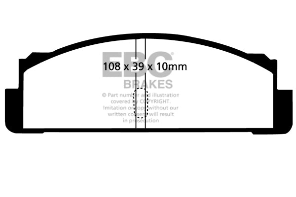 Pastiglie Freni EBC Ultimax Posteriore FIAT 124 1.2 Cv  dal 1966 al 1974 Pinza Bendix Diametro disco 228mm