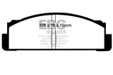 Pastiglie Freni EBC Ultimax Posteriore FIAT 124 1.2 Cv  dal 1966 al 1974 Pinza Bendix Diametro disco 228mm