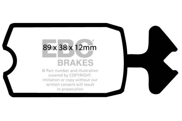 Pastiglie Freni EBC Ultimax Anteriore CITROEN 2CV 0.6 Cv  dal 1981 al 1990 Pinza Citroen Diametro disco 244mm