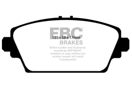 Pastiglie Freni EBC Ultimax Anteriore HONDA Accord CG 1.8 Cv  dal 1998 al 2003 Pinza Girling/TRW Diametro disco 282mm