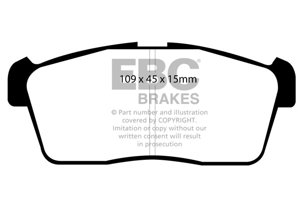 Pastiglie Freni EBC Ultimax Anteriore MITSUBISHI i 0.7 Turbo Cv  dal 2007 al 2013 Pinza  Diametro disco 0mm