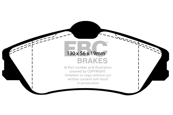 Pastiglie Freni EBC Ultimax Anteriore CITROEN Xsara Picasso 1.6 Cv  dal 2000 al 2010 Pinza Girling/TRW Diametro disco 282mm