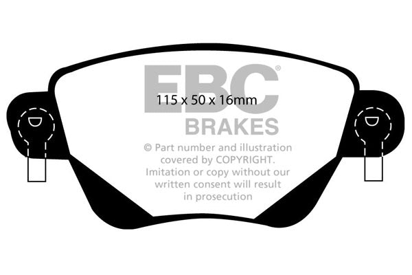 Pastiglie Freni EBC Ultimax Posteriore FORD Mondeo Estate (Mk3) 1.8 Cv  dal 2000 al 2004 Pinza Bosch Diametro disco 280mm