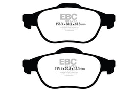 Pastiglie Freni EBC Ultimax Anteriore RENAULT Grand Scenic (Mk2) 1.5 TD Cv  dal 2005 al 2009 Pinza ATE Diametro disco 300mm