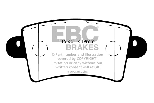 Pastiglie Freni EBC Ultimax Posteriore OPEL Movano 2.2 TD Cv  dal 2000 al 2010 Pinza  Diametro disco 305mm