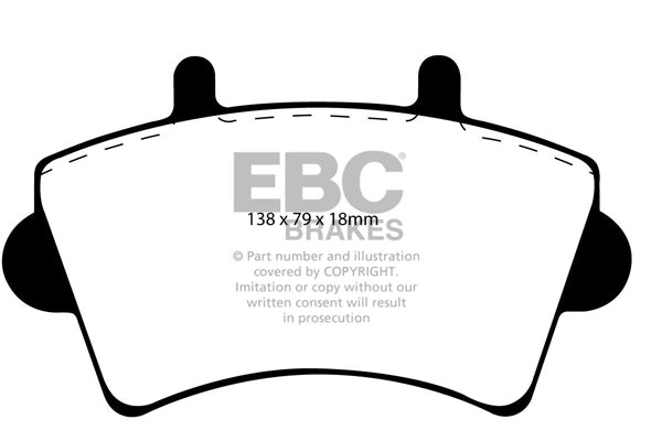 Pastiglie Freni EBC Ultimax Anteriore OPEL Movano 1.9 D Cv  dal 2000 al 2010 Pinza  Diametro disco 305mm