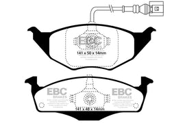Pastiglie Freni EBC Ultimax Anteriore AUDI A2 8Z 1.2 TD Cv 61 dal 2001 al 2005 Pinza VW Diametro disco 239mm