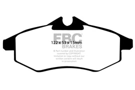 Pastiglie Freni EBC Ultimax Anteriore CITROEN C2 1.1 Cv 60 dal 2003 al 2009 Pinza TRW Diametro disco 266mm