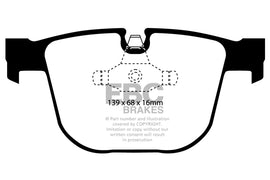 Pastiglie Freni EBC Ultimax Posteriore BMW Serie 5 (E60) 535 3.0 TD Cv  dal 2004 al 2010 Pinza ATE Diametro disco 345mm