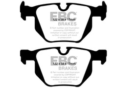 Pastiglie Freni EBC Ultimax Posteriore BMW Serie 3 (E90) 325 2.5 Cv  dal 2007 al 2010 Pinza ATE Diametro disco 300mm