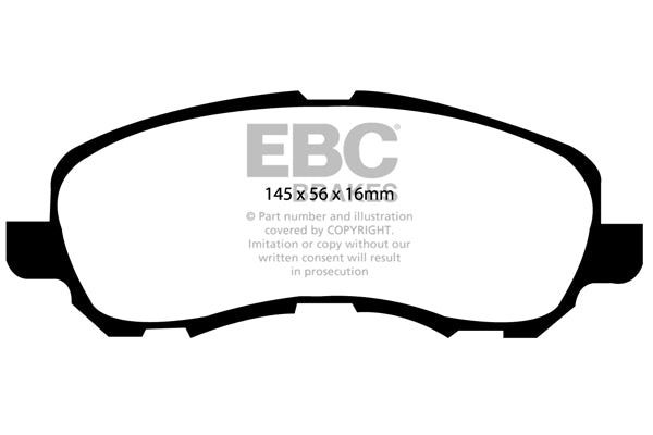 Pastiglie Freni EBC Ultimax Anteriore MITSUBISHI ASX 1.6 Cv  dal 2010 al 2012 Pinza Akebono Diametro disco 294mm