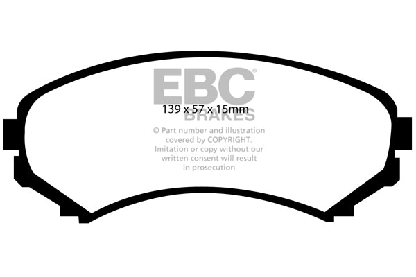 Pastiglie Freni EBC Ultimax Anteriore MITSUBISHI Grandis 2.0 TD Cv  dal 2005 al 2011 Pinza  Diametro disco 290mm