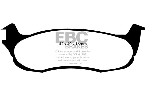 Pastiglie Freni EBC Ultimax Posteriore FORD Expedition 4.6 Cv  dal 2000 al 2001 Pinza  Diametro disco 334mm