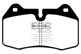 Pastiglie Freni EBC Ultimax Anteriore NISSAN 350Z 3.5 Cv  dal 2003 al 2009 Pinza Brembo Diametro disco 324mm