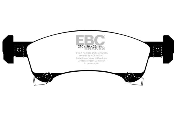 Pastiglie Freni EBC Ultimax Anteriore FORD Expedition 4.6 Cv  dal 2002 al 2006 Pinza  Diametro disco 330mm