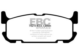 Pastiglie Freni EBC Ultimax Posteriore MAZDA MX5 (Mk2) Sport NB 1.8 Cv  dal 2001 al 2005 Pinza Akebono Diametro disco 275mm