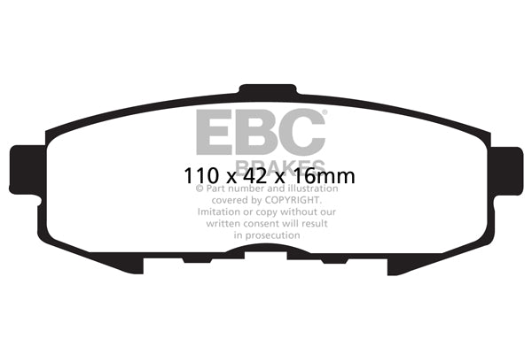 Pastiglie Freni EBC Ultimax Posteriore MAZDA MPV 2.0 TD Cv  dal 2002 al 2006 Pinza  Diametro disco 286mm