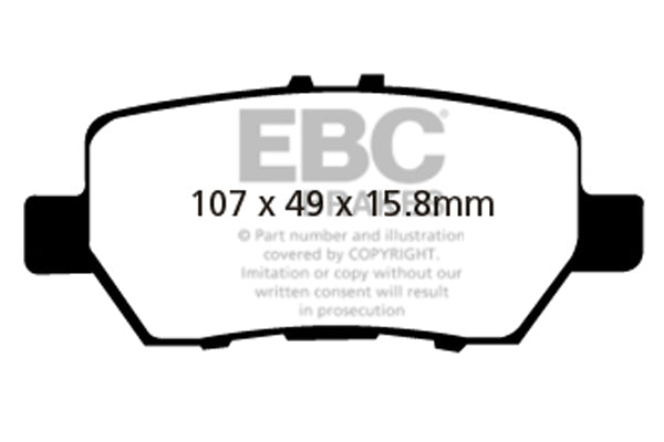 Pastiglie Freni EBC Ultimax Posteriore HONDA Legend KB1 3.5 Cv  dal 2004 al 2008 Pinza  Diametro disco 304mm