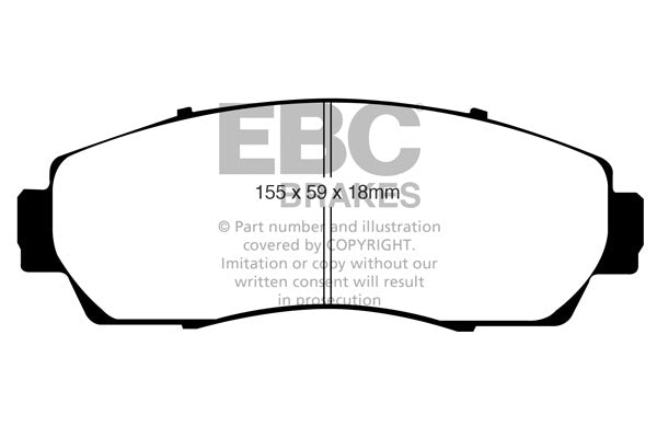 Pastiglie Freni EBC Ultimax Anteriore HONDA CR-V Mk4 1.6 TD Cv 160 dal 2015 al 2019 Pinza  Diametro disco 315mm