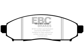Pastiglie Freni EBC Ultimax Anteriore NISSAN Leaf Electric Cv  dal 2010 al 2013 Pinza Tokico Diametro disco 283mm