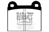 Pastiglie Freni EBC Ultimax Anteriore AUDI 50 0.9 Cv  dal 1974 al 1975 Pinza ATE Diametro disco 238mm