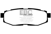 Carica l&#39;immagine nel visualizzatore di Gallery, Pastiglie Freni EBC Ultimax Posteriore TOYOTA GT86 2 Cv 200 dal 2012 al 2021 Pinza  Diametro disco 290mm