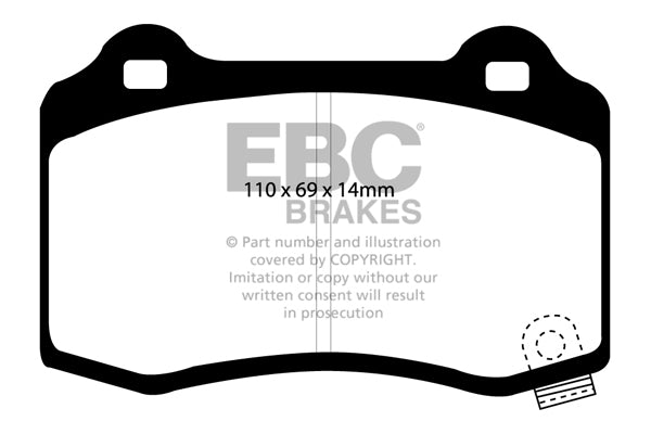 Pastiglie Freni EBC Ultimax Posteriore TESLA Model S AWD Electric Cv  dal 2012 al 2017 Pinza Brembo Diametro disco 365mm