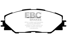 Pastiglie Freni EBC Ultimax Anteriore TOYOTA Auris 2.0 TD Cv  dal 2012 al 2018 Pinza Akebono Diametro disco 296mm