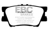 Pastiglie Freni EBC Ultimax Posteriore TOYOTA Camry 2 Cv  dal 2011 al 2018 Pinza Akebono Diametro disco 281mm