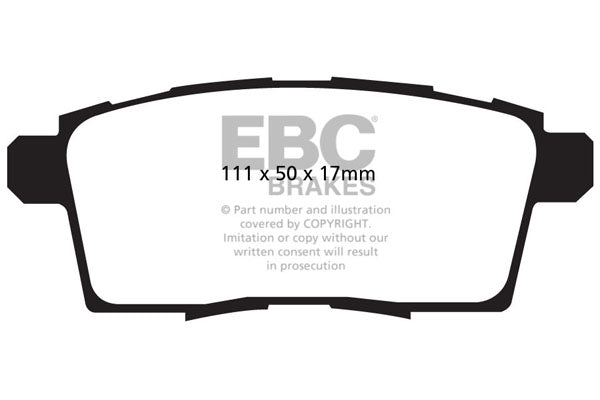 Pastiglie Freni EBC Ultimax Posteriore MAZDA CX-7 2.2 TD Cv  dal 2009 al 2012 Pinza  Diametro disco 324mm