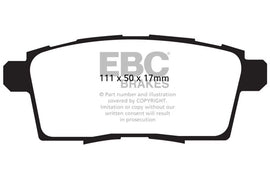 Pastiglie Freni EBC Ultimax Posteriore MAZDA CX-7 2.2 TD Cv  dal 2009 al 2012 Pinza  Diametro disco 324mm