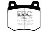 Pastiglie Freni EBC Ultimax Anteriore AUDI 100 1.9 Cv  dal 1972 al 1974 Pinza ATE Diametro disco 291mm