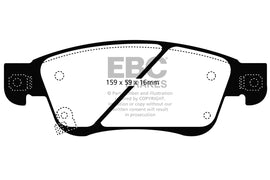 Pastiglie Freni EBC Ultimax Anteriore NISSAN Skyline (V36) 2.5 Type-S Cv  dal 2006 al 2014 Pinza  Diametro disco 330mm