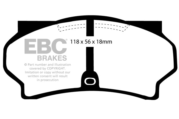 Pastiglie Freni EBC Ultimax Anteriore FIAT 130 3.2 Cv  dal 1971 al 1978 Pinza  Diametro disco 0mm