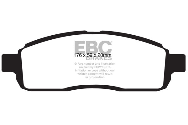 Pastiglie Freni EBC Ultimax Anteriore FORD F-150  Cv  dal 2009 al 2022 Pinza  Diametro disco 330mm