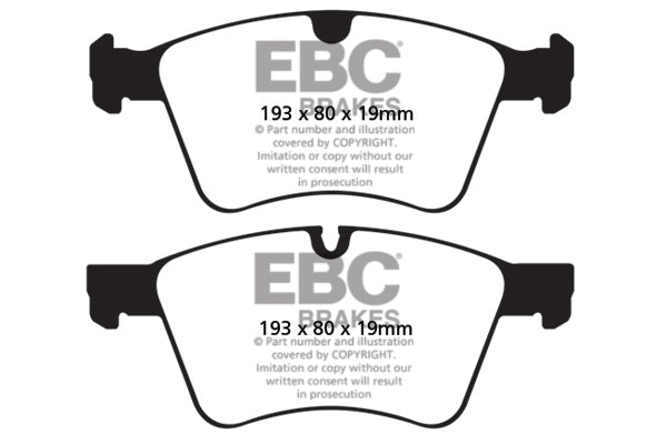 Pastiglie Freni EBC Ultimax Anteriore MERCEDES-BENZ Classe GL (X164) GL350 3.0 TD Cv 211 dal 2009 al 2012 Pinza  Diametro disco 373mm