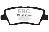 Pastiglie Freni EBC Ultimax Posteriore KIA Carens 1.6 Cv  dal 2013 al 2019 Pinza  Diametro disco 284mm