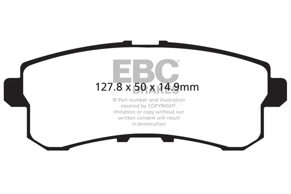 Pastiglie Freni EBC Ultimax Posteriore NISSAN Patrol Y62 3.0 TD Cv  dal 2012 al 2022 Pinza  Diametro disco 350mm