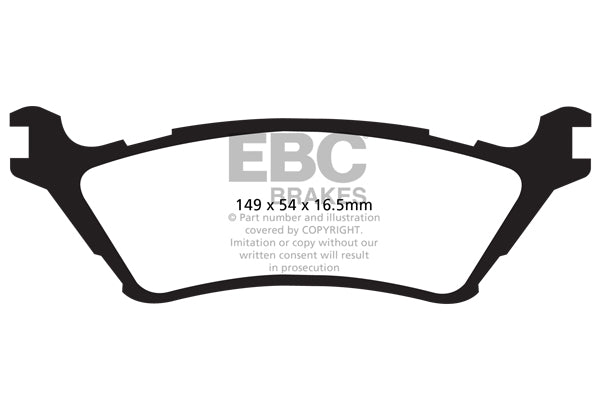 Pastiglie Freni EBC Ultimax Posteriore FORD F-150  Cv  dal 2012 al 2014 Pinza  Diametro disco 348mm